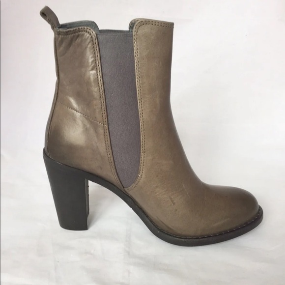 New G- Star Raw 33 01 GS Women Ankle Boot Block Heel Leather Grey Distressed 7 - Picture 10 of 11